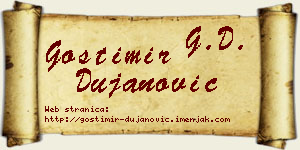Gostimir Dujanović vizit kartica
